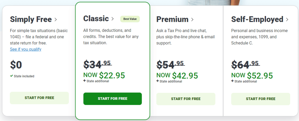 taxslayer pricing and plans
