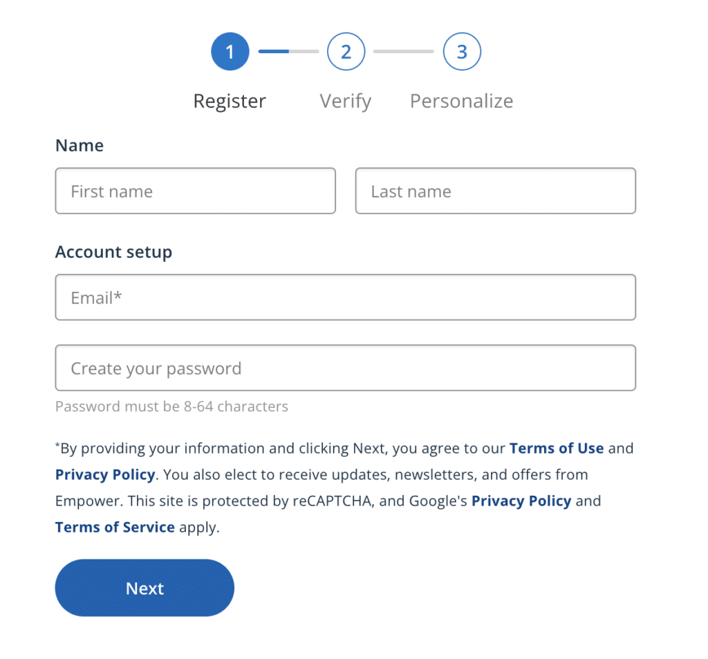 Empower signup